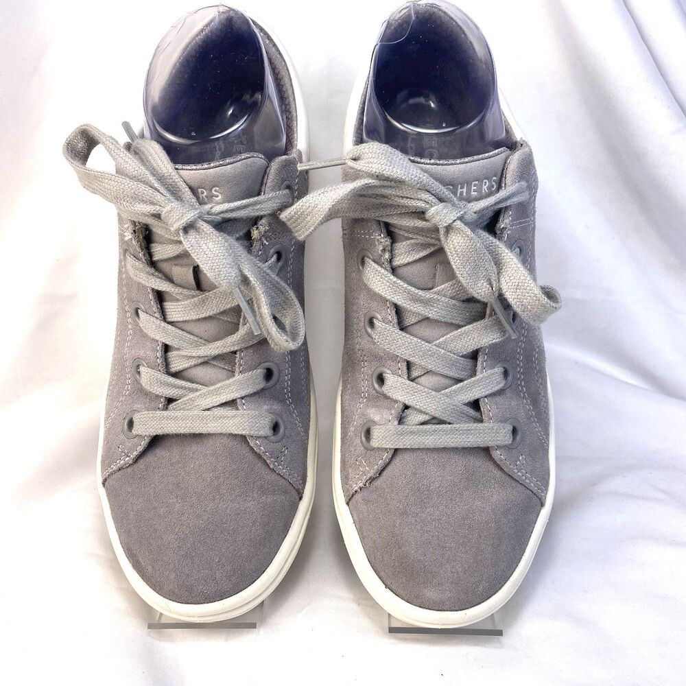 Skechers Street LA Womens Size 8.5 Back Again Gray Suede Casual Shoes 73999 - Picture 2 of 10